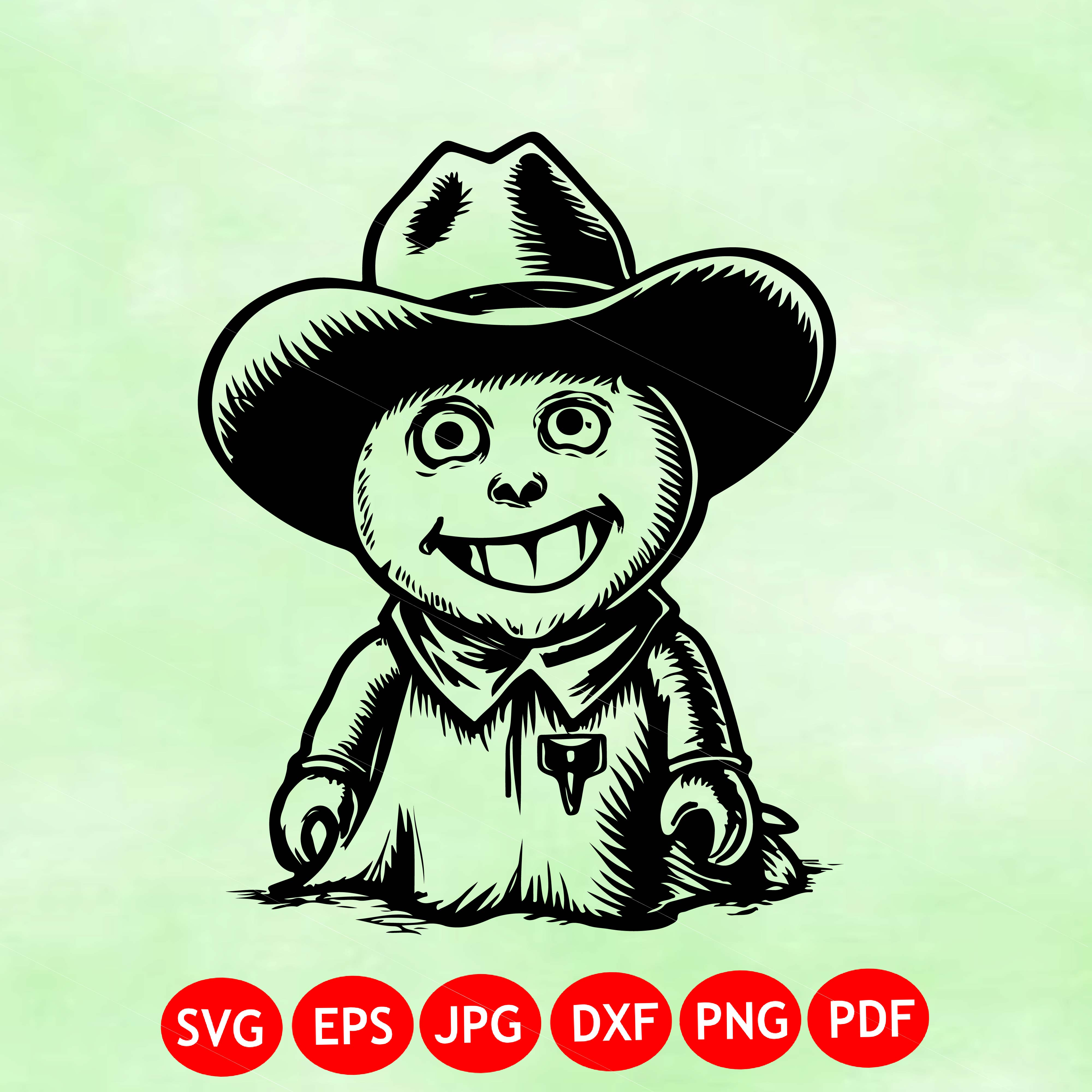 Cute Cowboy Teddy Bear SVG | Western Teddy Bear Clipart | Baby Cowboy SVG | Nursery Decor | Cricut Cut File PNG