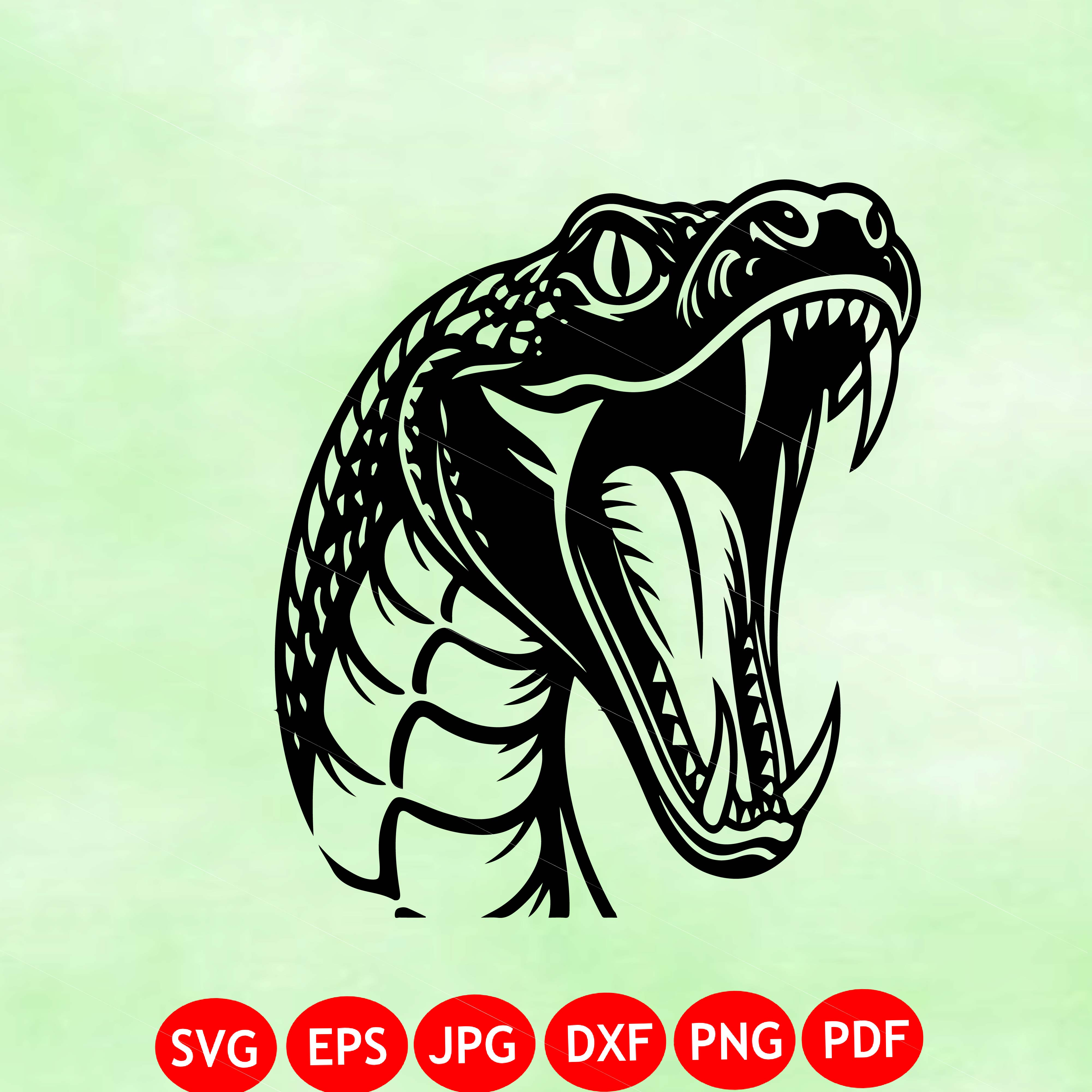 Venom Cobra SVG | Snake Head Clipart | Cobra Tattoo SVG | Cricut Cut File PNG | Reptile Decal SVG