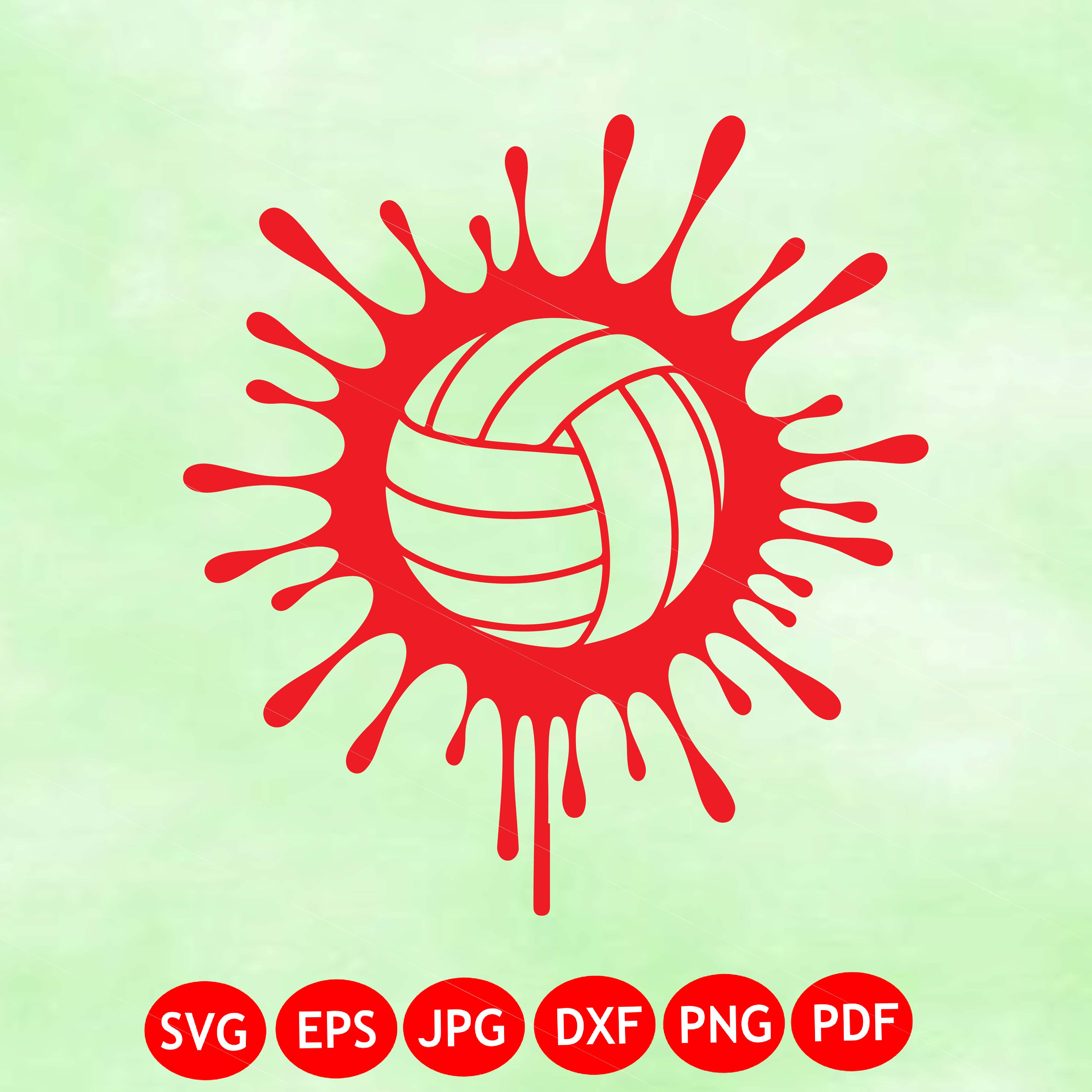 Volleyball SVG, Volleyball Breaks Wall, Volleyball Player Svg, Clip Art, Decal, Team Svg, Volleyball Cut Files for Cricut & Silhouette PNG