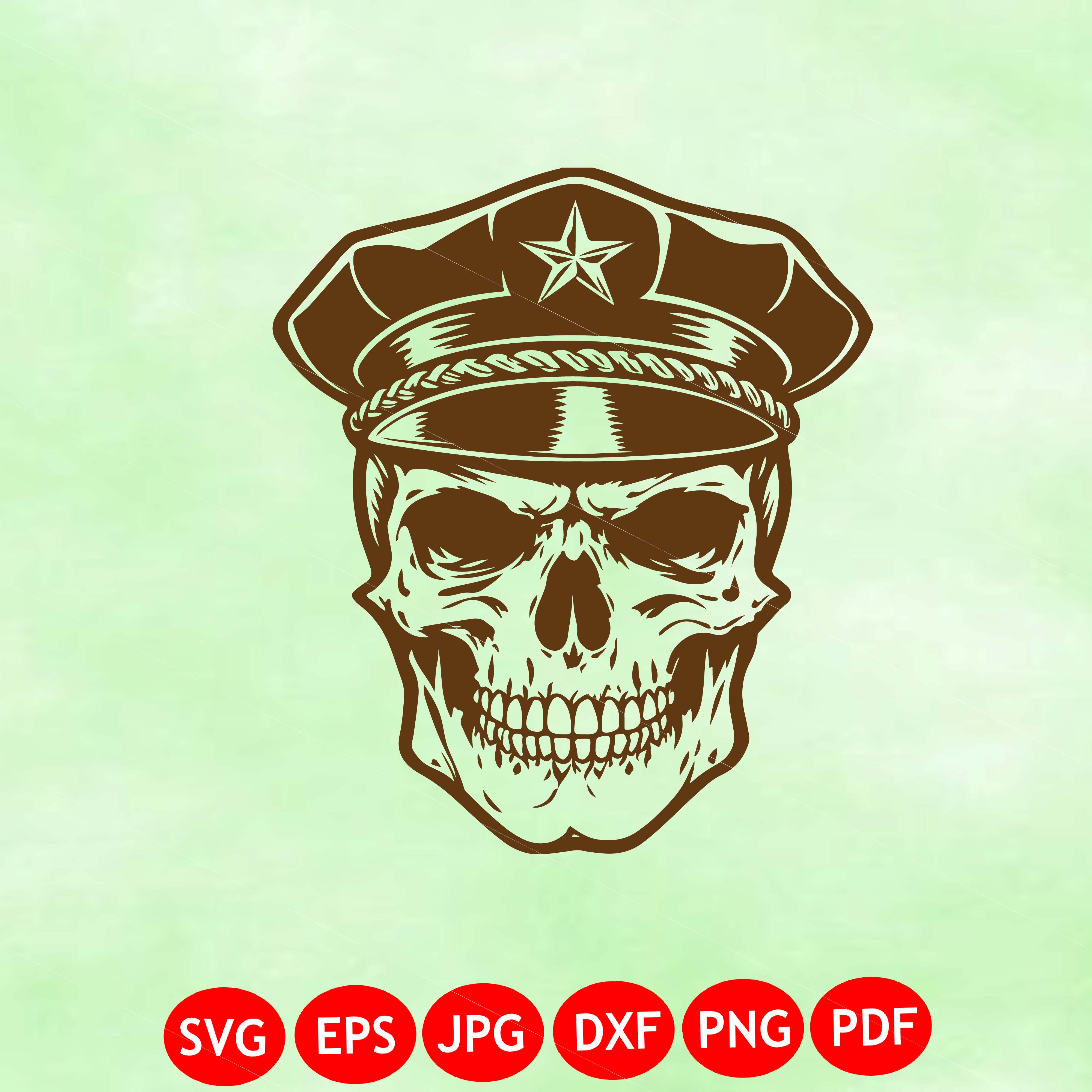 Simple Black and White Skull Icon