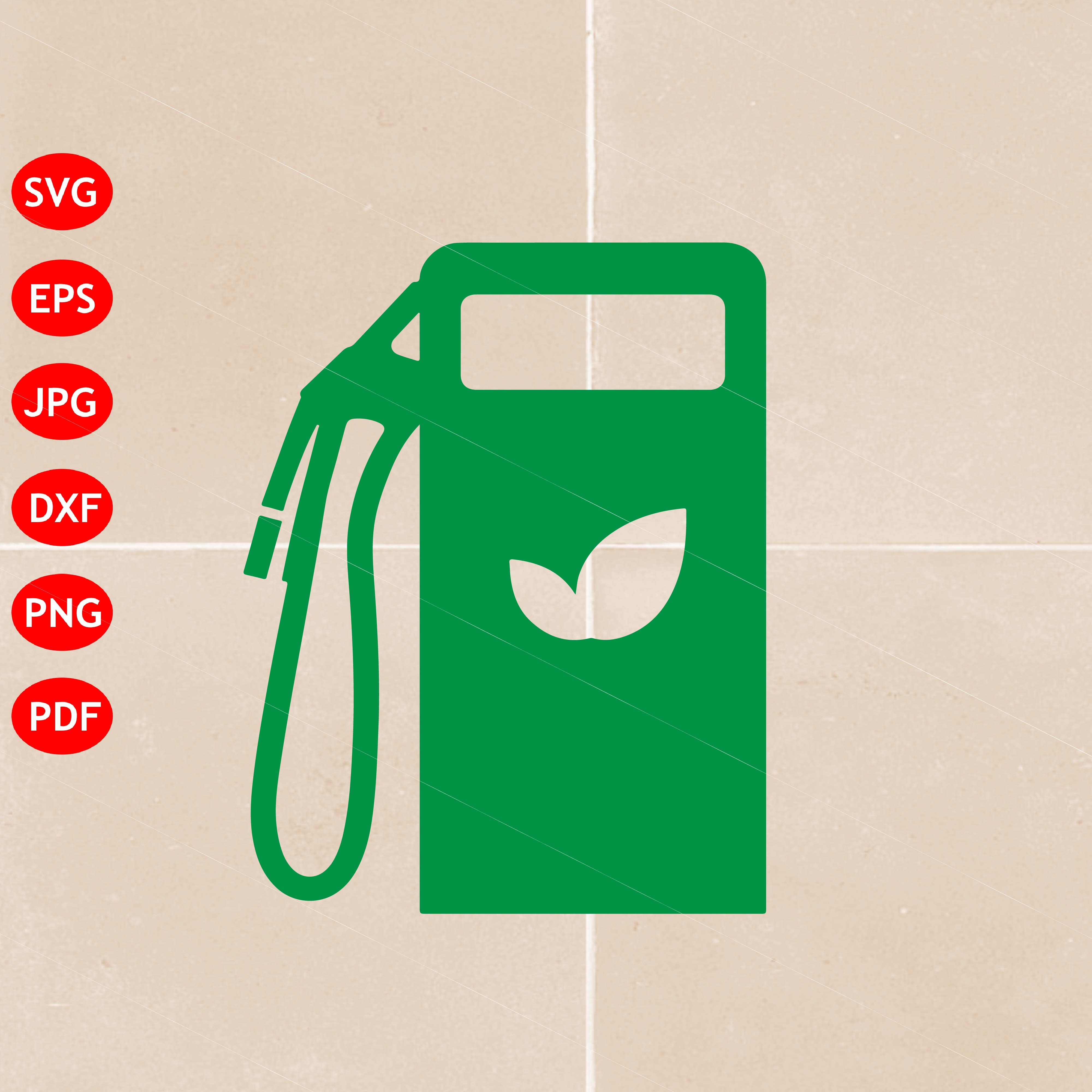 Eco Fuel Station Green Energy SVG Logo