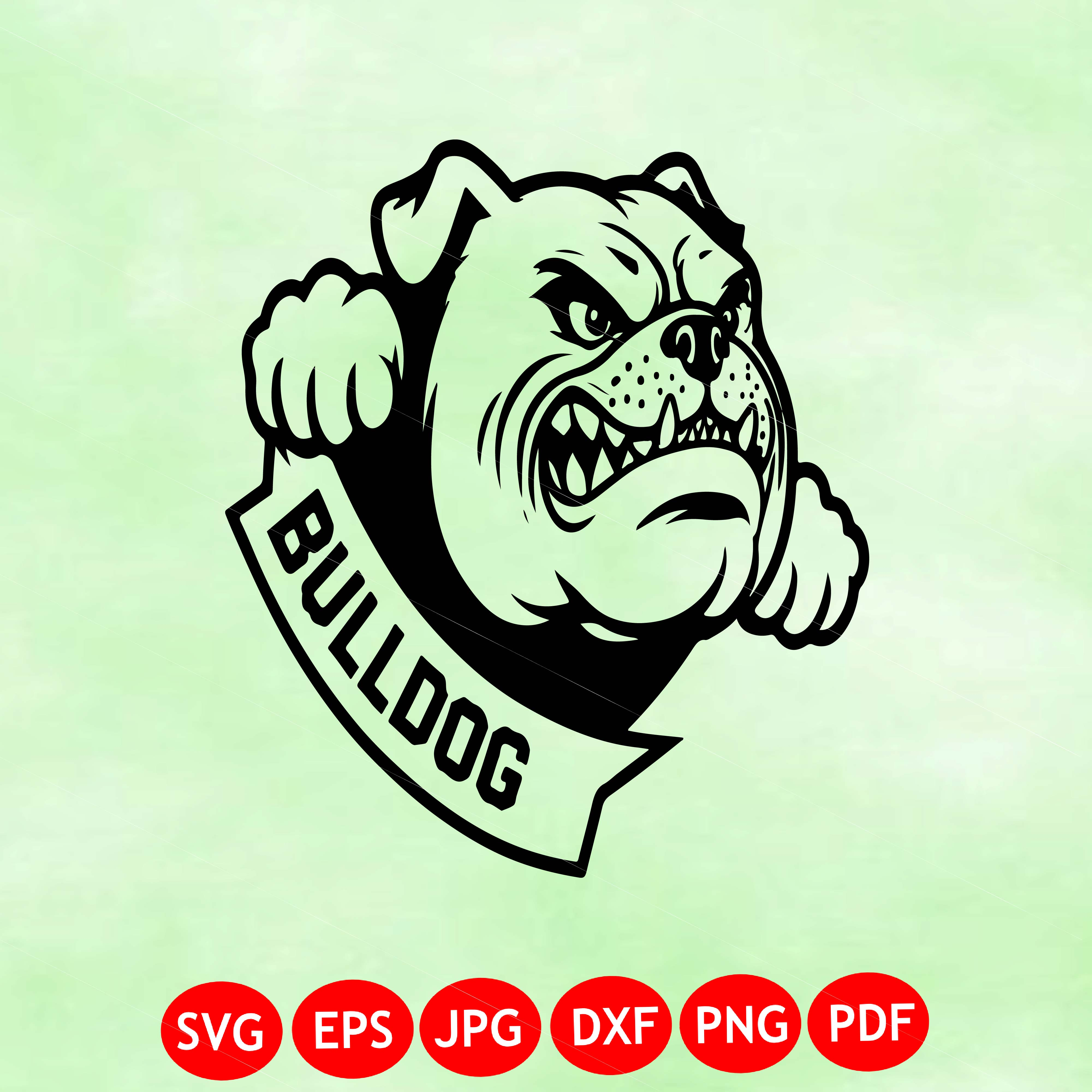 Bulldog Banner SVG Logo