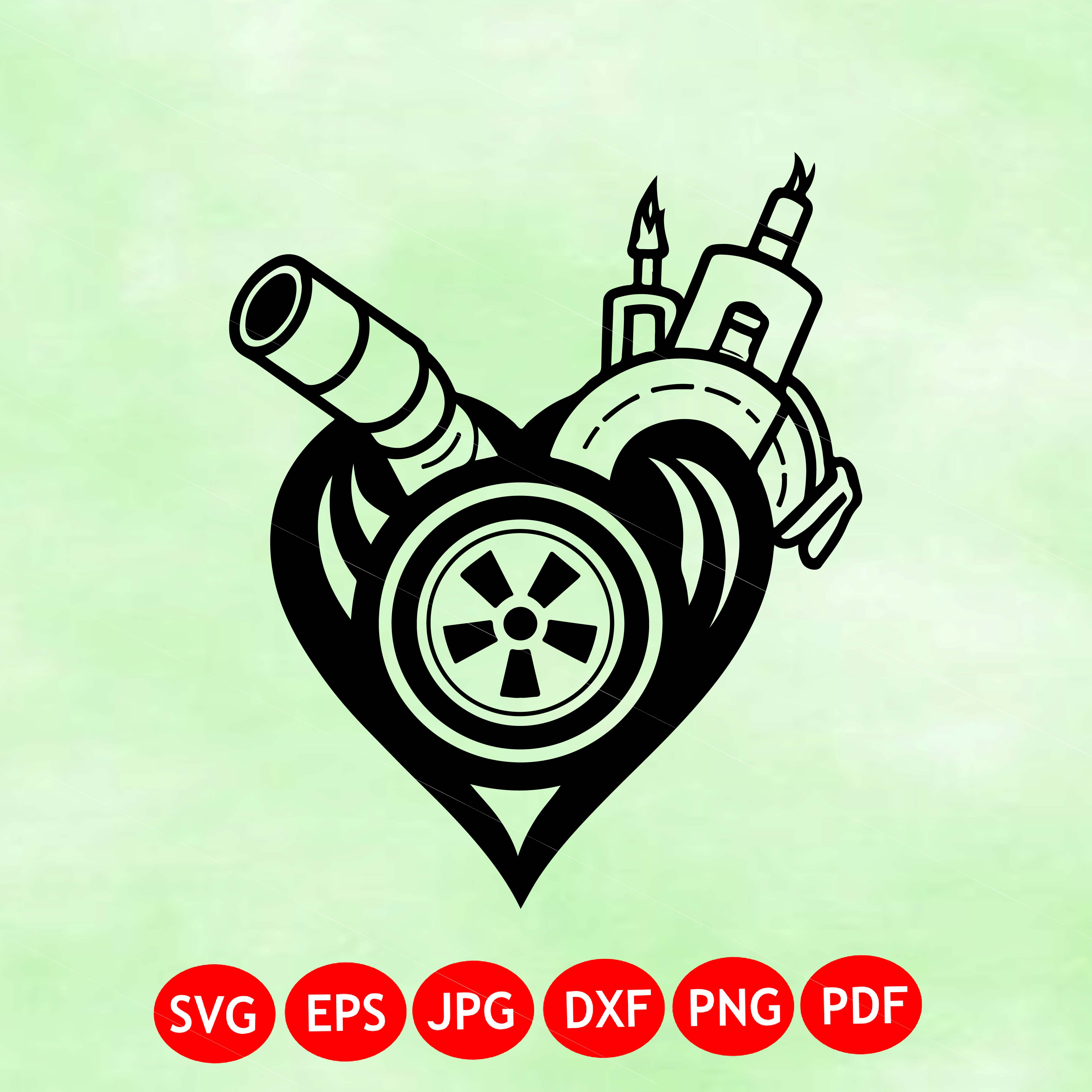 Turbo Charger Heart SVG