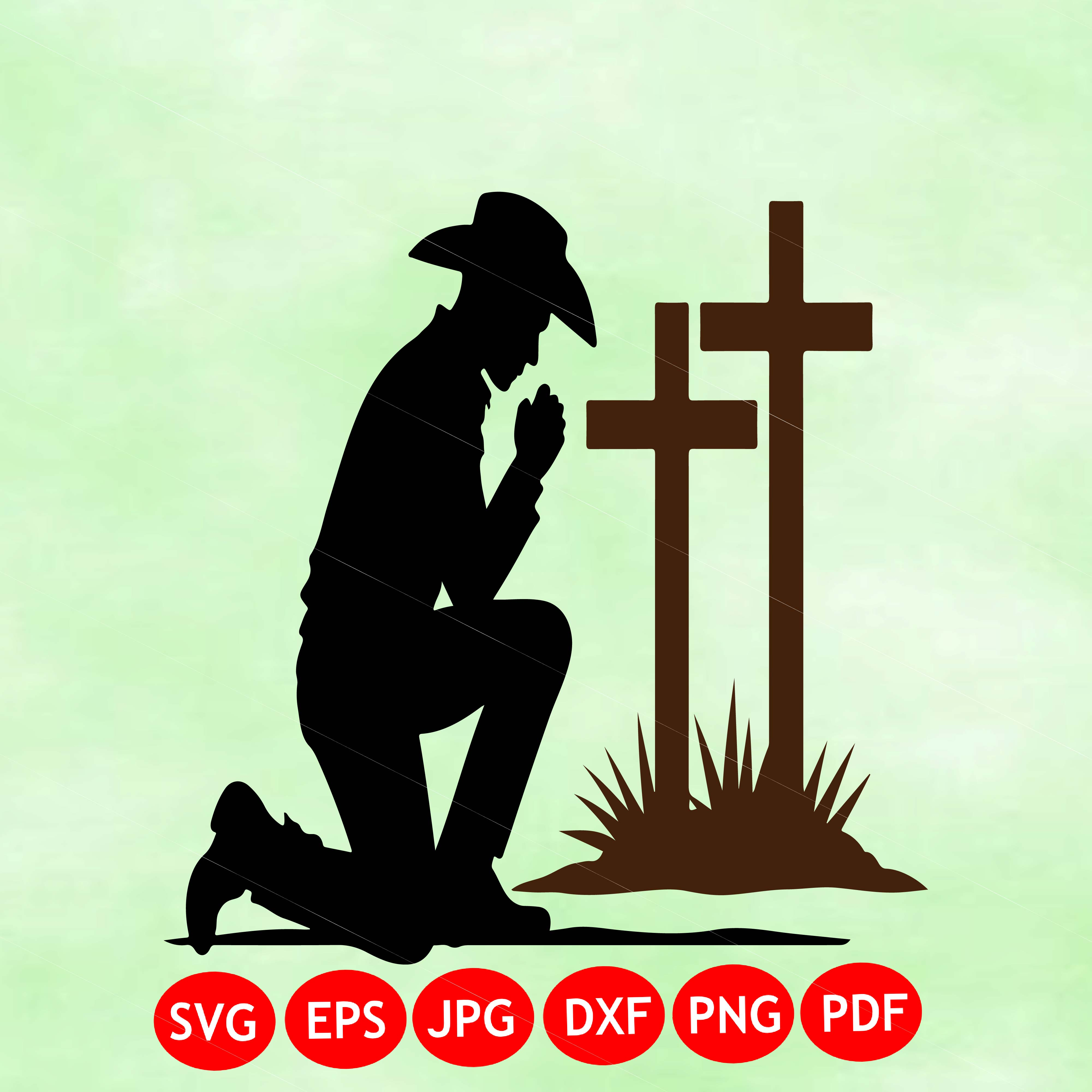 Cowboy Prayer and Two Crosses SVG