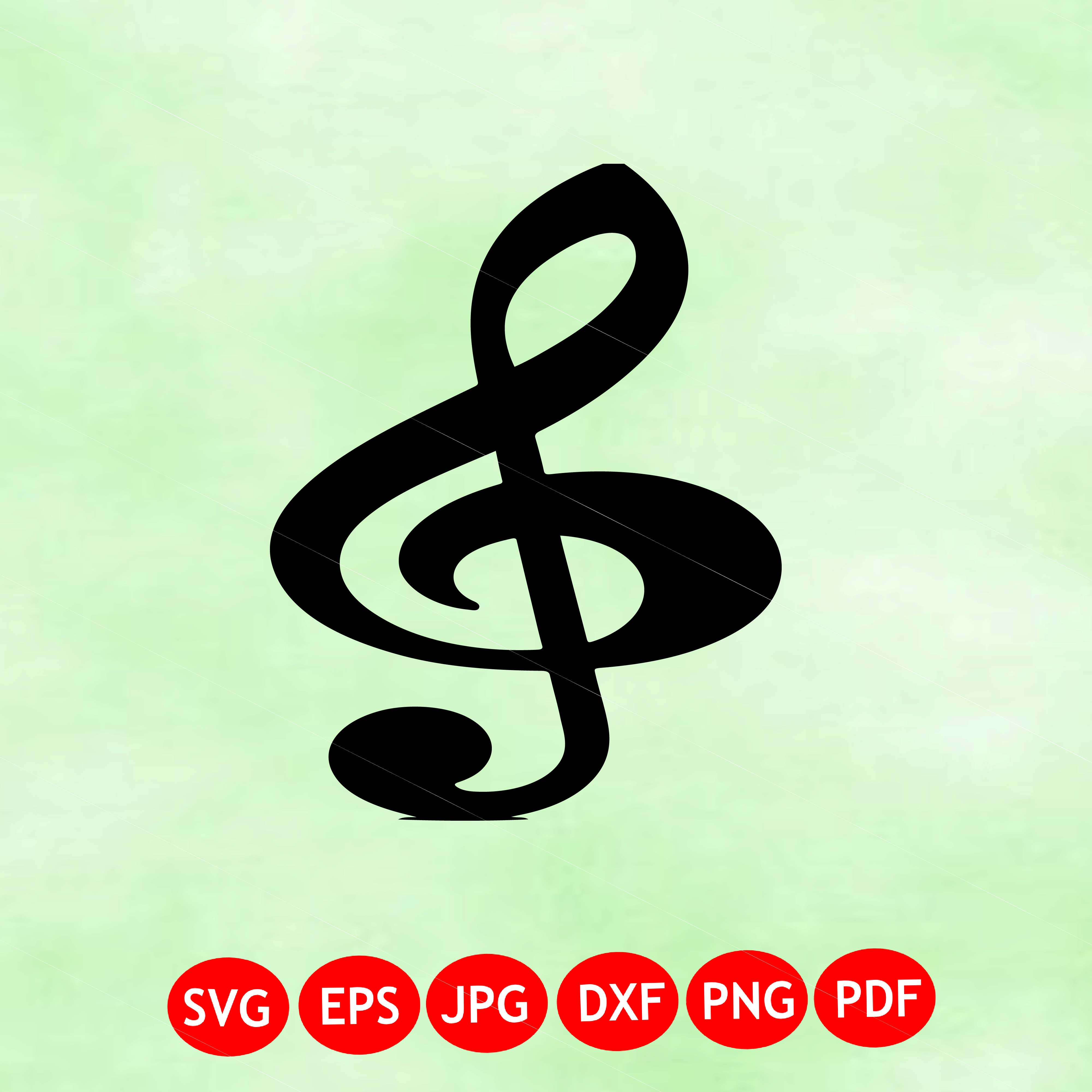 Treble Clef Music Symbol SVG