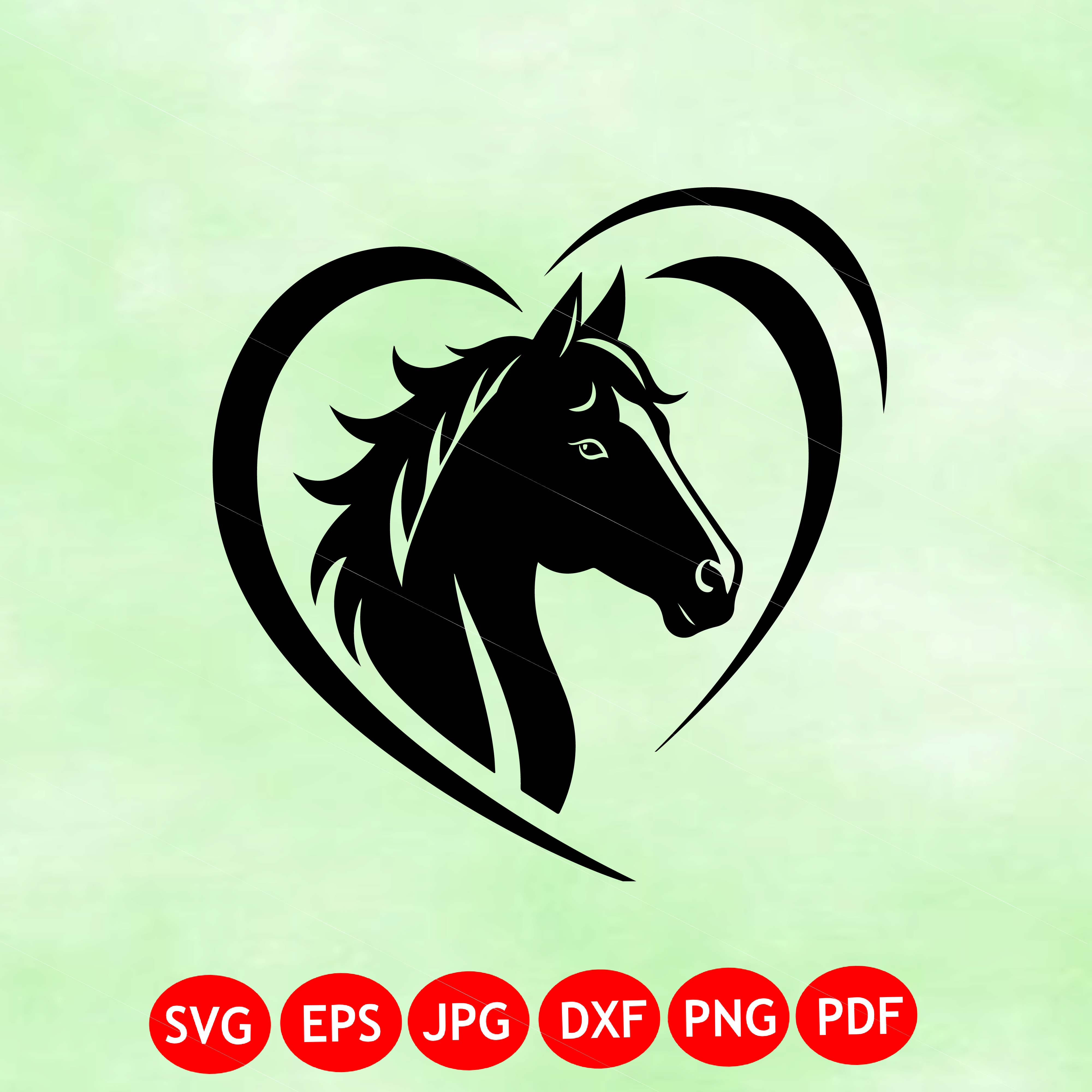 Horse Heart SVG Design